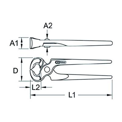 KS Tools 116.1404 Moniertang 200mm