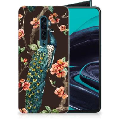 OPPO Reno 2 TPU Hoesje Pauw met Bloemen OPPO Reno 2 TPU Hoesje Pauw met Bloemen