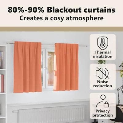 VidaXL Zwart-out gordijnen met ringen 2 pcs terracotta 140 x 140 cm
