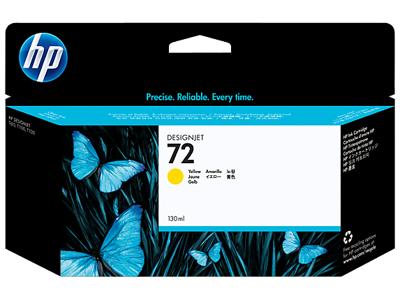 HP inktcartridge 72, 130 ml, OEM C9373A, geel HP inktcartridge 72, 130 ml, OEM C9373A, geel