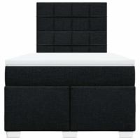 Boxspring met matras stof zwart 120x190 cm - thumbnail