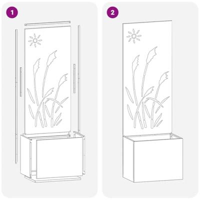 VidaXL Tuin privacy screen zilver 50 x 140 cm gegalvaniseerd staal