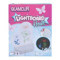 Glamour Lichtbord Hart met USB-aansluiting en 7 Stiften, 16cm - thumbnail