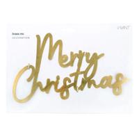 Decoration BRASS Merry Christmas 24,7cm x 16cm - thumbnail