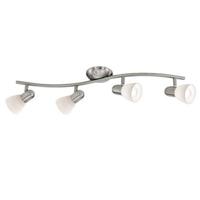 EGLO Dakar 1 - Plafondspots - 4 Lichts - Nikkel-Mat - Wit - thumbnail