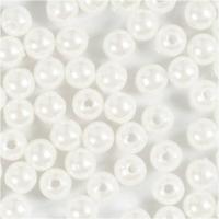 Creativ Company Waskralen, d 6 mm, gatgrootte 1,9 mm, parelmoer, 65 stuk/ 1 doos - thumbnail