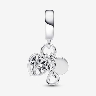 Pandora 792201C01 Hangbedel Family Infinity Triple zilver-zirconia - thumbnail