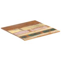 Tafelblad vierkant 15-16 mm 60x60 cm massief gerecycled hout - thumbnail