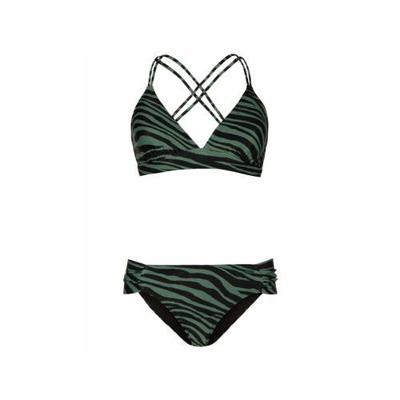 Protest triangel bikini Missie met zebraprint donkergroen/zwart Protest triangel bikini Missie met zebraprint donkergroen/zwart