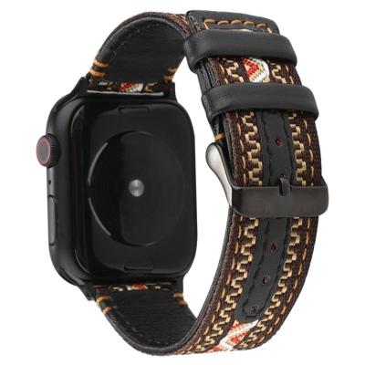 Voor Apple Watch Series 5 & 4 40mm/3 & 2 & 1 38mm etnische stijl lederen band (Bohemen)