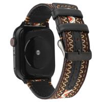 Voor Apple Watch Series 5 & 4 40mm/3 & 2 & 1 38mm etnische stijl lederen band (Bohemen) - thumbnail