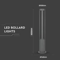 V-TAC VT-820 218328 LED-tuinlamp Energielabel: F (A - G) 10 W LED Grijs - thumbnail