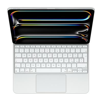Apple iPad Magic Keyboard-hoes voor de 13 inch iPad Pro (M4), comfortabel typen, ingebouwde trackpad, rij functietoetsen, Italiaans - Wit ​​​​​​​