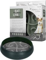 Eat Slow Live Longer Tumble Feeder Grey - thumbnail