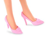 Barbie the movie pop - margot robbie - roze-wit geruite jurk - 33 cm - film pop - thumbnail