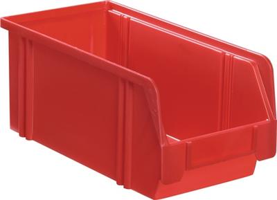 LA-KA-PE Magazijnbak | L350/300xB200xH200 mm | PS rood | 10 stuks - LK2A ROT LK2A ROT