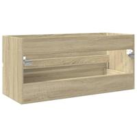 Wastafelkast 100x38,5x45 cm bewerkt hout sonoma eikenkleurig - thumbnail