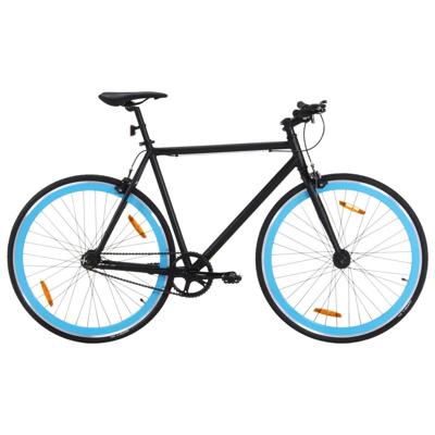 VidaXL Fiets met vaste versnelling 700 c 51 cm zwart en blauw VidaXL Fiets met vaste versnelling 700 c 51 cm zwart en blauw