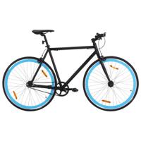 VidaXL Fiets met vaste versnelling 700 c 51 cm zwart en blauw - thumbnail
