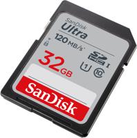 Sandisk SDHC Ultra Geheugenkaart 32GB 120mb/s CL10 3 Pack - thumbnail