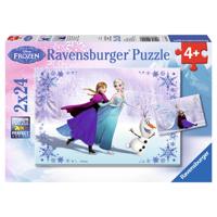 Ravensburger puzzel frozen zussen 2x24pc - thumbnail