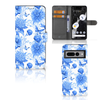 Hoesje voor Google Pixel 7 Pro Flowers Blue - thumbnail