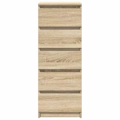 Dressoir met lades 37,5x35x99 cm spaanplaat sonoma eikenkleurig