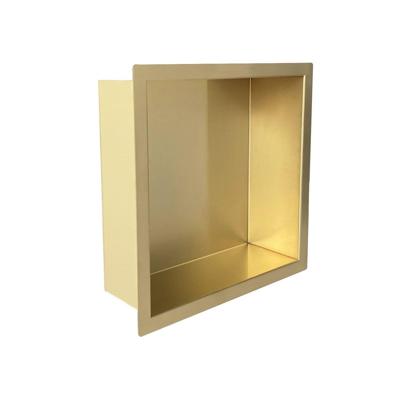 Inbouwnis BWS Incorporado 30x30x7 cm Geborsteld Messing Goud Inbouwnis BWS Incorporado 30x30x7 cm Geborsteld Messing Goud