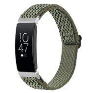 FitBit Inspire 2 & Ace 3 Elastische solo loop nylon bandje - Donkergroen - thumbnail