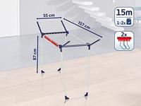 Leifheit 81570 Droogrek Pegasus 150 Slim 15M - thumbnail