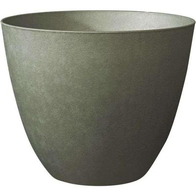 Ronde bloempot Ø 40 cm - EDA - Element - 26,2 L - Drainagesysteem - Binnen/buiten - Ø 39,4 x H 31,6 cm - Khaki