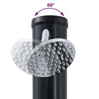 VidaXL Buitenzonne-douche zwart 217 cm pvc en aluminium - thumbnail