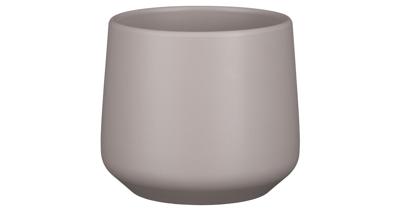Pot amber d17h15.5cm taupe mat Pot amber d17h15.5cm taupe mat