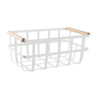 Veelzijdige mand DKD Home Decor Wit Natuurlijk Metaal Pijnboom 36 x 22 x 15,5 cm - thumbnail