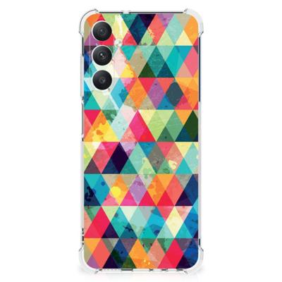 Samsung Galaxy A05s Doorzichtige Silicone Hoesje Geruit Samsung Galaxy A05s Doorzichtige Silicone Hoesje Geruit