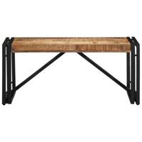 Salontafel 80x40x35 cm massief ruw mangohout - thumbnail