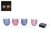 Lichtsnoer LED Tulp 4x solar paars/roze glas - thumbnail