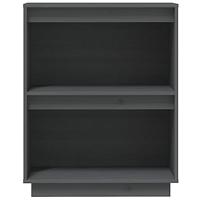 Wandkast 60x34x75 cm massief grenenhout grijs - thumbnail