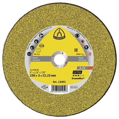 Klingspor A 24 Extra 286456 Doorslijpschijf recht 230 mm 25 stuk(s) Metaal Klingspor A 24 Extra 286456 Doorslijpschijf recht 230 mm 25 stuk(s) Metaal