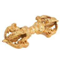 Dorje (Vajra) Brons - Goudkleurig - 11 cm - thumbnail