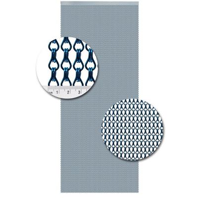 Vliegengordijn Aluminium Blauw - 90cm x 210cm