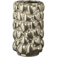 Vaas Harten - goudkleurig - keramiek - 27xØ15,5 cm - Leen Bakker - thumbnail