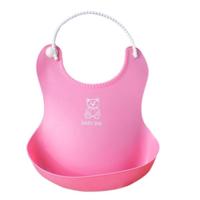 Baby peuter waterdichte siliconen BIB zuigelingen voeden lunch Roll-up schort (Rose rood) - thumbnail