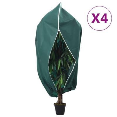 Plantenhoezen met ritssluiting 4 st 70 g/m² 3,93x3,5 m