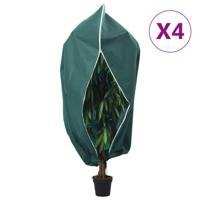 Plantenhoezen met ritssluiting 4 st 70 g/m² 3,93x3,5 m - thumbnail