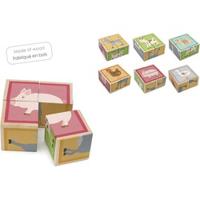 Scratch blokkenpuzzel Boerderijdieren junior 9 cm hout 4 delig - thumbnail