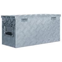 VidaXL Aluminium kist 61,5x26,5x30 cm zilverkleurig - thumbnail
