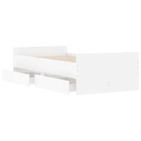 Bedframe met lades wit 90x200 cm - thumbnail