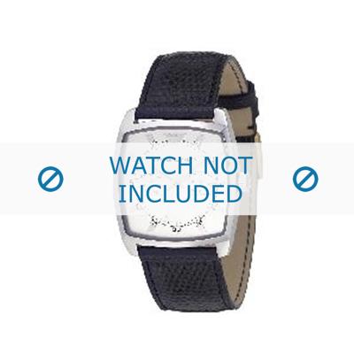 Armani horlogeband AR-0309 Leder Zwart 22mm