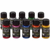 Creativ Company Textielverf diverse kleuren, 10x50ml. - thumbnail